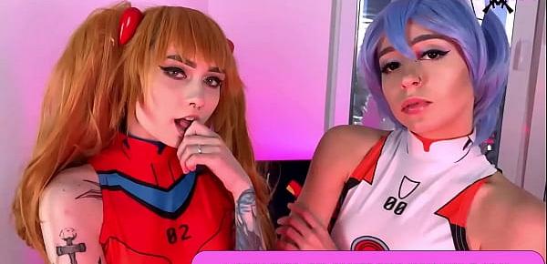  Evangelion 4some sex and sucking big gicks Cosplay AliceBong